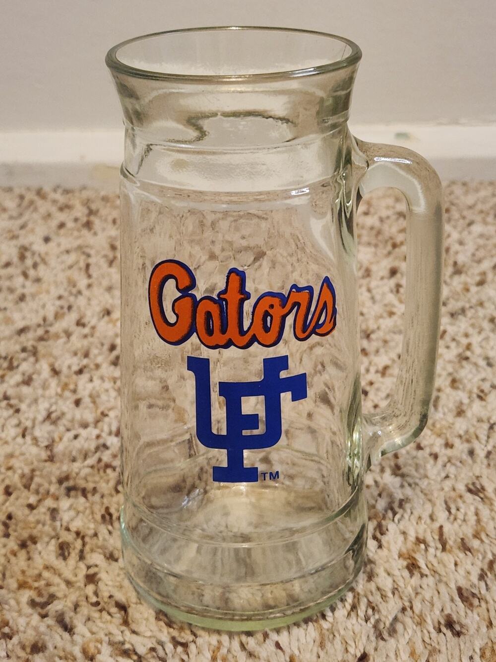 Vintage Mug University Of Florida Gators Glass Beer 7"H NCAA